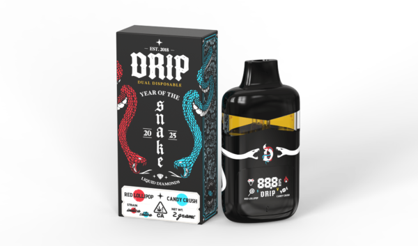 Drip Dual Disposable Red Lollipop + Candy Crush