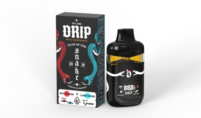 Drip Dual Disposable Red Lollipop + Candy Crush